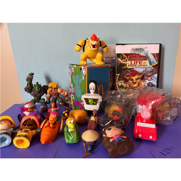 Assorted Toys/dvds (vintage McDonald's, TY, Little People, etc)