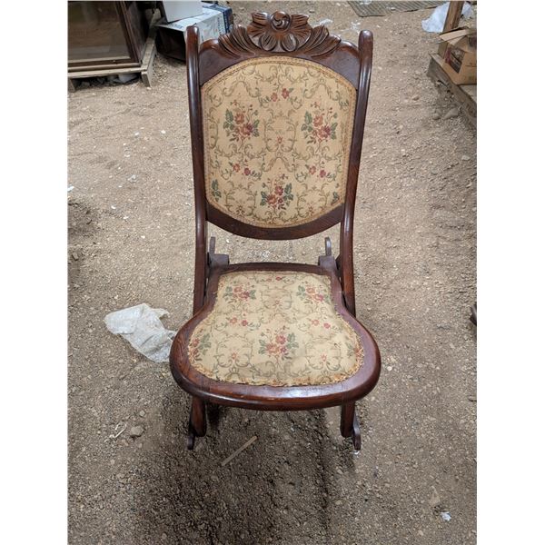 Fold Out Wooden Rocking Chair Made in Canada Ontario