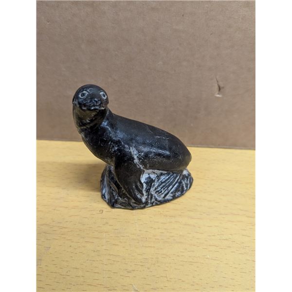 A Wolf Original Hand Made Statue , Made in Canada "Seal"