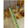 Image 3 : Lot of Amber Glass Coloured Glasses and Dishes as Shown