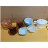 Image 1 : Lot of Pyrex, Glass Cup and saucers, and etc.