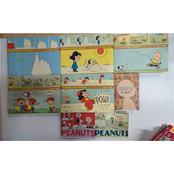 Lot of Peanuts Comic Collections from 1950s-70s Era