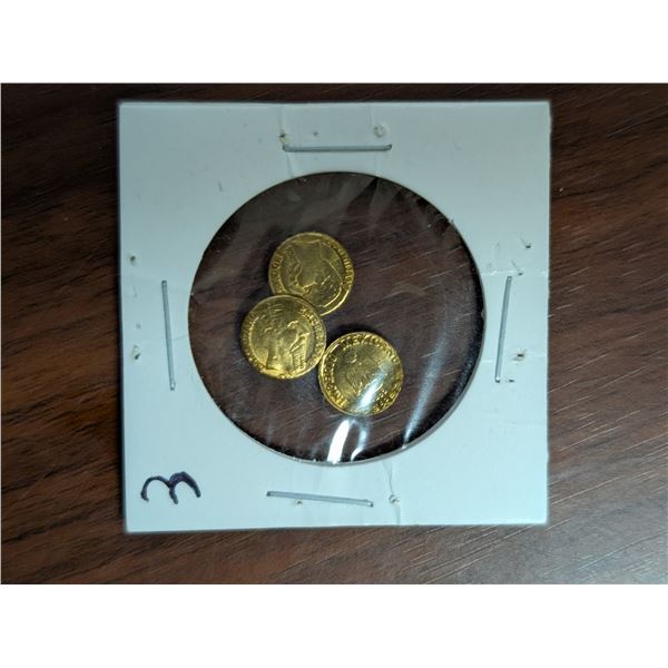 Mexico Untested Estate Miniature Coins (3)