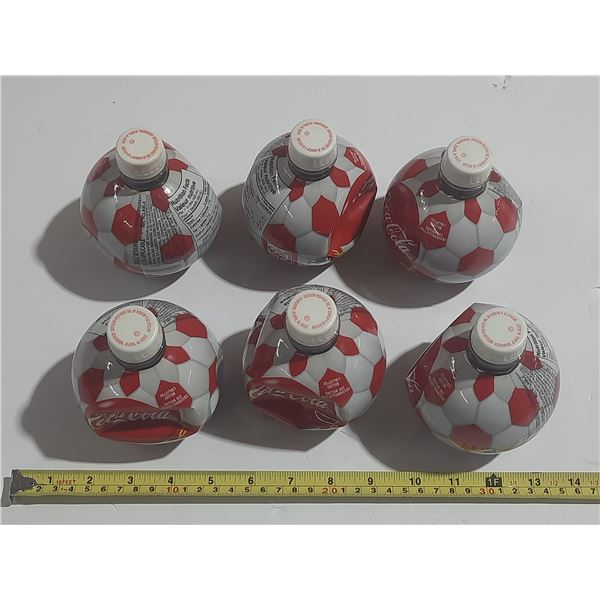 (6) Fifa World Cup Soccer Coca Cola Bottles. (Full)