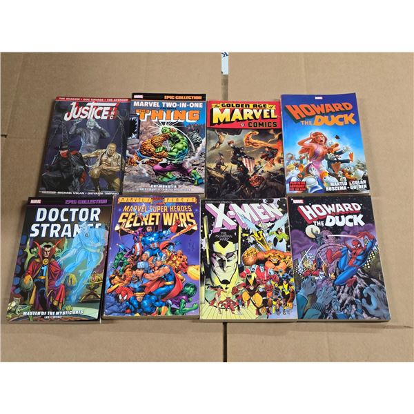 8 Marvel comic books- howard the duck, doc strange and more