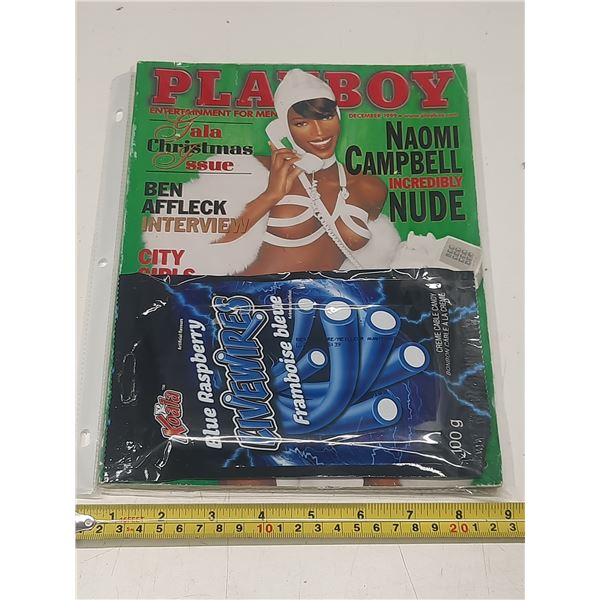 1999 Playboy Magzine and Blue Raspberry Livewires Candy.