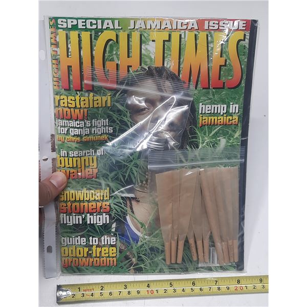 Special Jamica Issue High Times Magzine, Seeds, Hemp Wrap and Blue Raspberry Livewires Candy.