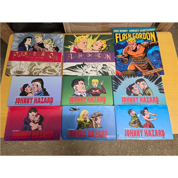 Flash Gordon and Johnny hazard comic books