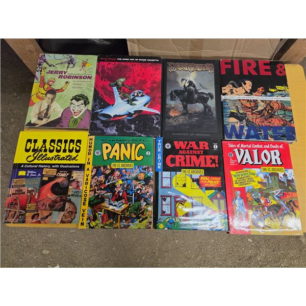 Assortment of comic books- panic, fire 8, war against crime