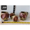 Image 1 : 1970's UCTI Elephant mugs & shakers.Japan redware pottery.
