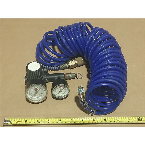Air Hose with Guage. (Untested)