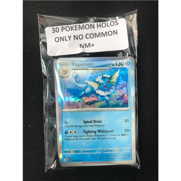 LOT OF POKEMON TCG 30 POKEMON HOLOS NO COMMONS NM+