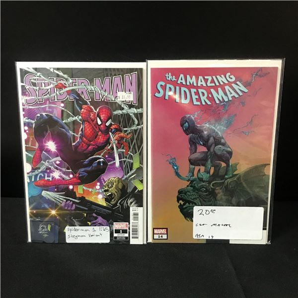LOT OF 2 SPIDERMAN COMICS 1:25 VARIANTS - MARVEL COMICS