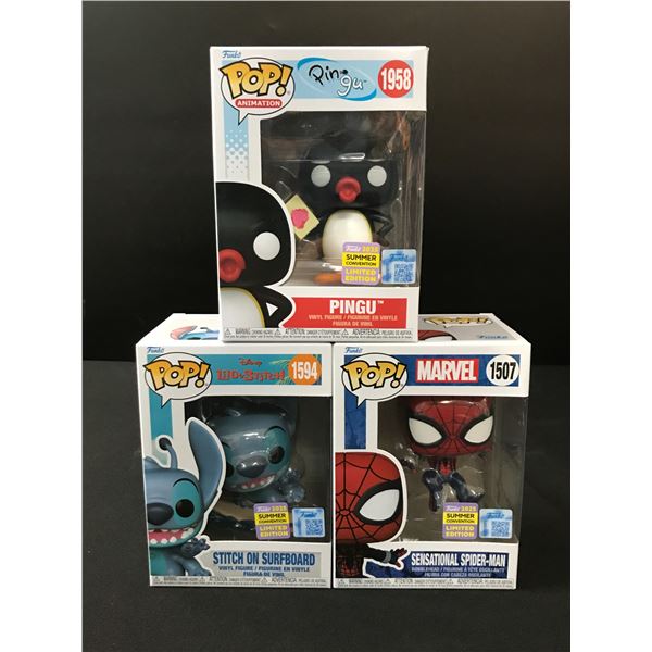 LOT OF 3 FUNKO POPS IN ORIGINAL PACKAGING
