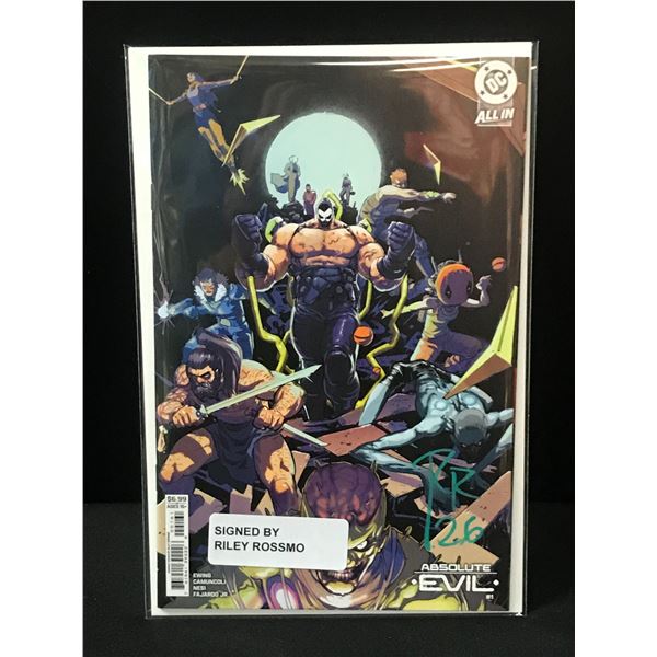 ABSOLUTE EVIL #1 SIGNED BY RILEY ROSSMO - DC COMICS