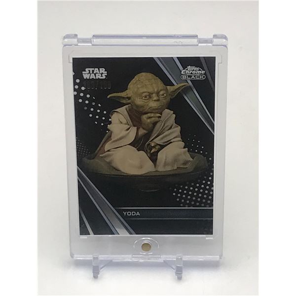 TOPPS CHROME BLACK  STARWARS NO.89 YODA