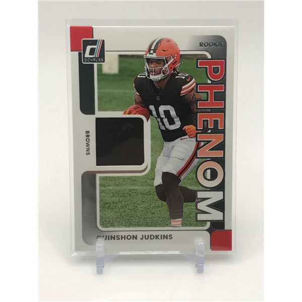 2025 PANINI DONRUSS QUINSHON JUDKINS PHENOM ROOKIE TRADING CARD