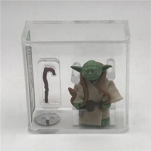 AFA 85 GRADED 1980 KENNER STAR WARS YODA BROWN SNAKE ACTION FIGURE