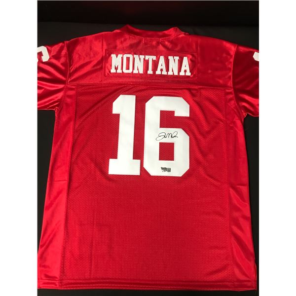 JOE MONTANA SIGNED SAN FRANCISCO 49ERS CUSTOM FOOTBALL JERSEY - ACE COA