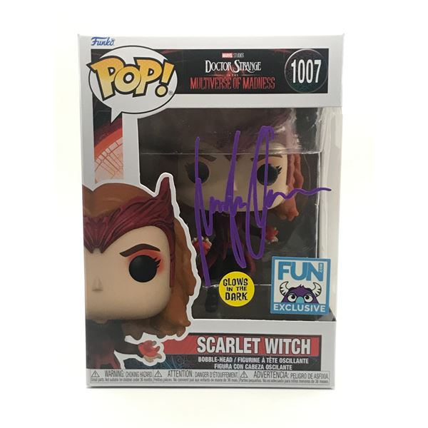 ELIZABETH OLSEN SIGNED SCARLET WITCH FUNKO POP - KB COA