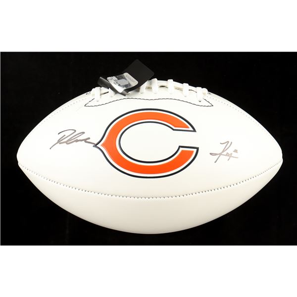 DANDRE SWIFT AND KYLE MONANGAI SIGNED CHICAGO BEARS FOOTBALL (BECKETT COA)