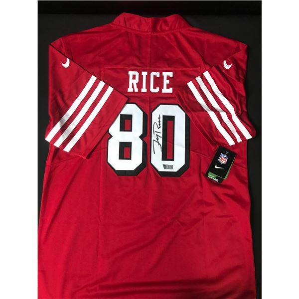 JERRY RICE SIGNED San Francisco 49ERS CUSTOM JERSEY - ACE COA