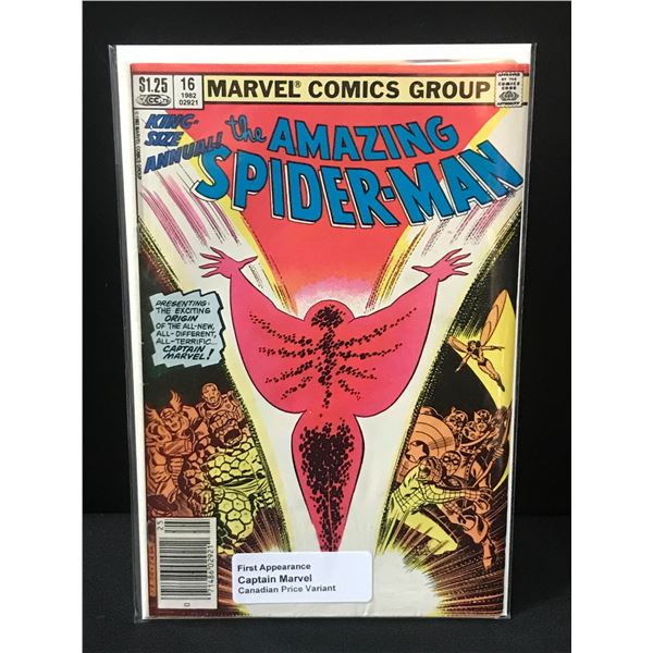 THE AMAZING SPIDERMAN KING SIZED ANNUAL #16 1ST CAPTAIN MARVEL - MARVEL COMICS
