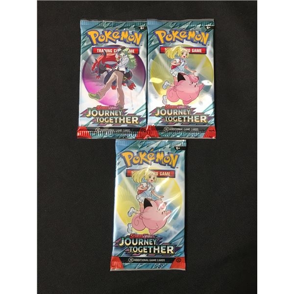 LOT OF 3 POKEMON TCG SCARLET & VIOLET JOURNEY TOGETHER SEALED BOOSTER PACKS