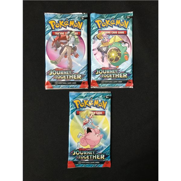 LOT OF 3 POKEMON TCG SCARLET & VIOLET JOURNEY TOGETHER SEALED BOOSTER PACKS