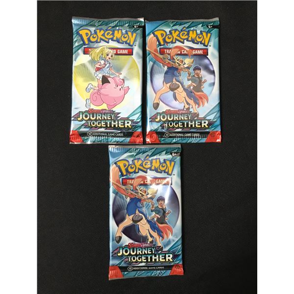 LOT OF 3 POKEMON TCG SCARLET & VIOLET JOURNEY TOGETHER SEALED BOOSTER PACKS