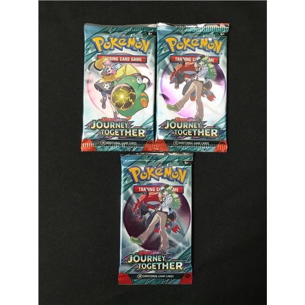 LOT OF 3 POKEMON TCG SCARLET & VIOLET JOURNEY TOGETHER SEALED BOOSTER PACKS