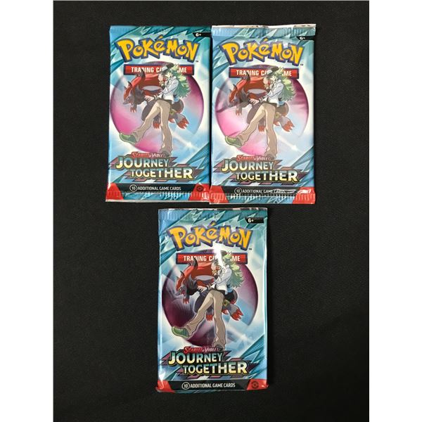 LOT OF 3 POKEMON TCG SCARLET & VIOLET JOURNEY TOGETHER SEALED BOOSTER PACKS