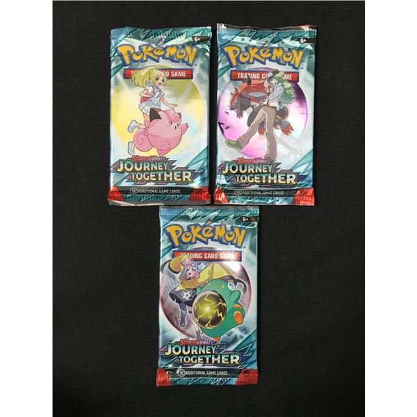 LOT OF 3 POKEMON TCG SCARLET & VIOLET JOURNEY TOGETHER SEALED BOOSTER PACKS