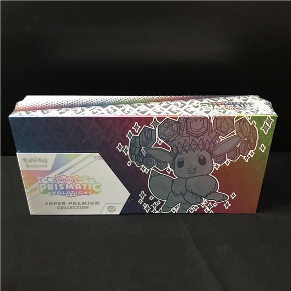 POKEMON TCG SCARLET & VIOLET PRISMATIC EVOLUTION  SUPER PREMIUM COLLECTION TRADING CARD BOX
