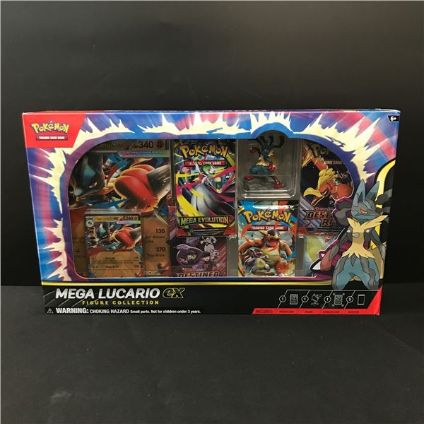 POKEMON TCG MEGA LUCARIO EX FIGURE COLLECTION SEALED BOX