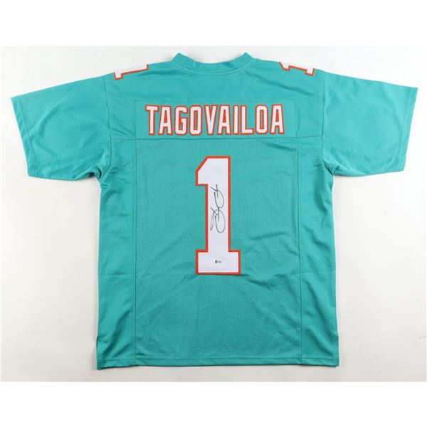 TUA TAGOVAILO SIGNED FOOTBALL JERSEY - BECKETT COA