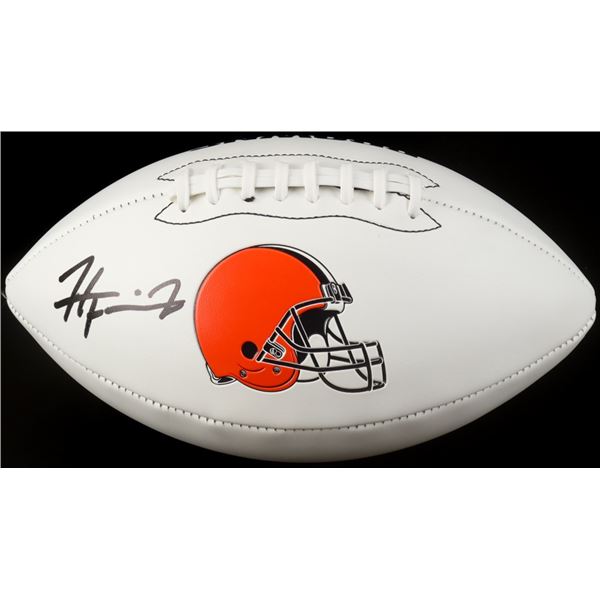 HAROLD FANNIN JR SIGNED CLEVELAND BROWNS FOOTBALL (BECKETT COA)