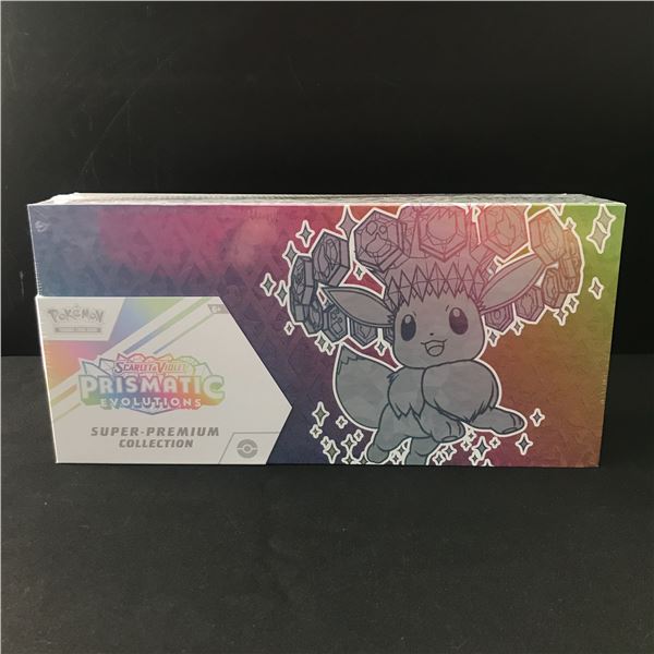 SEALED POKEMON TCG SCARLET VIOLET PRISMATIC EVOLUTION  SUPER PREMIUM COLLECTION TRADING CARD BOX