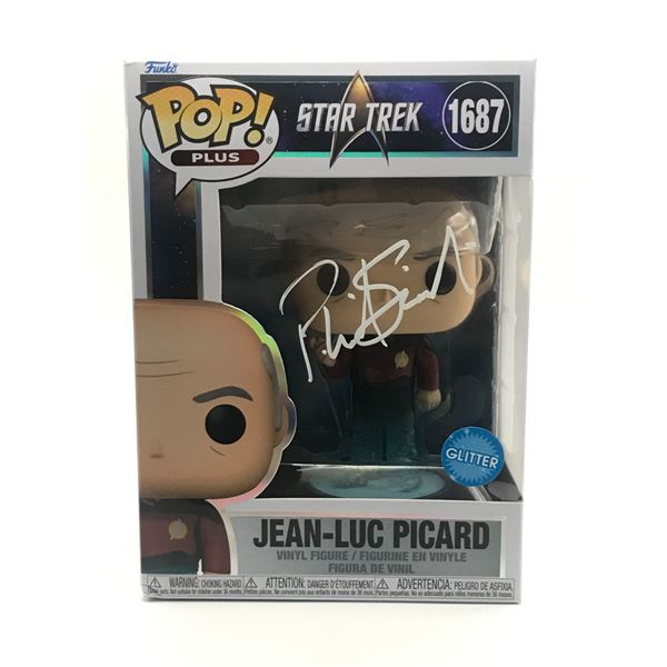 PATRICK STEWART SIGNED JEAN LUC PICARD FUNKO POP  -  KB COA