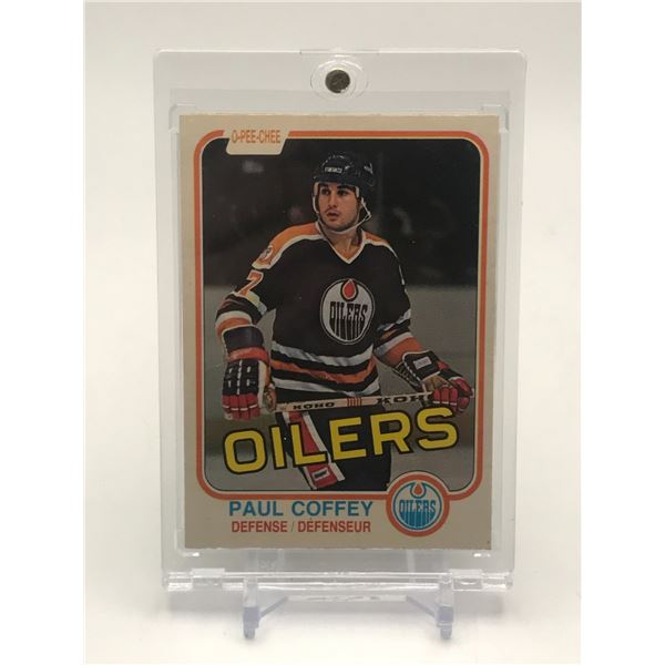1981-82 PAUL COFFEY ROOKIE HOCKEY TRADING CARD