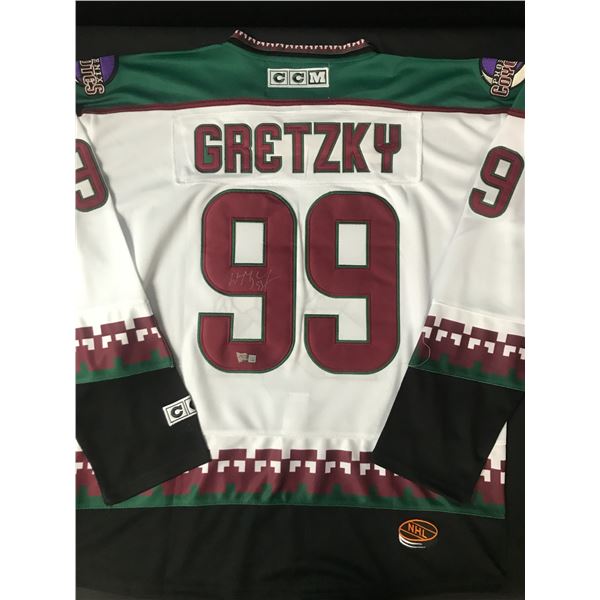 WAYNE GRETZKY SIGNED PHEONIX COYOTES CUSTOM JERSEY - ACE COA