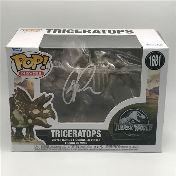CHRIS PRATT SIGNED JURASSIC WORLD FUNKO POP - KB COA
