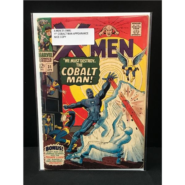 X-MEN #31 (1966) 1ST COBALT MAN - MARVEL COMICS