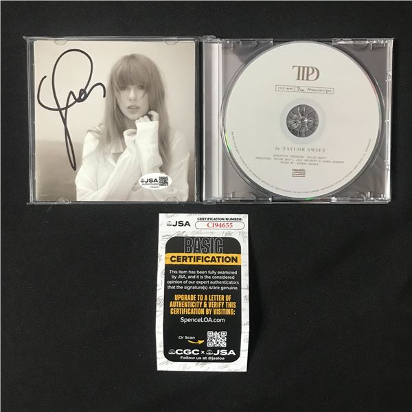 Taylor Swift SIGNED CD SLEEVE - JSA COA