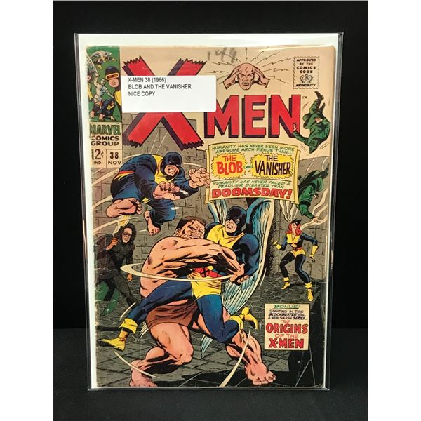 X-MEN #38 (1966) BLOB AND THE VANISHER - MARVEL COMICS