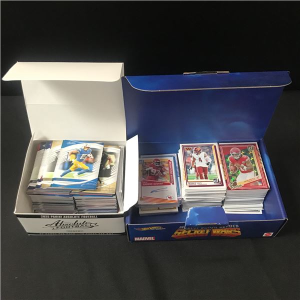 2 BOXES OF LOOSE NFL SPORTS TRADING CARDS