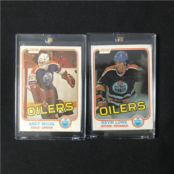 1981 OPC ROOKIE CARDS ANDY MOOG AND KEVIN LOWE