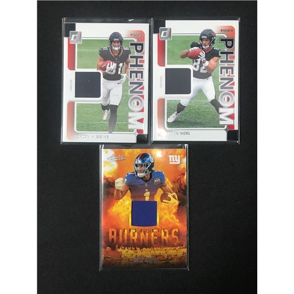 LOT OF 3 NFL TRADING CARDS INCLUDING 2 ROOKIES