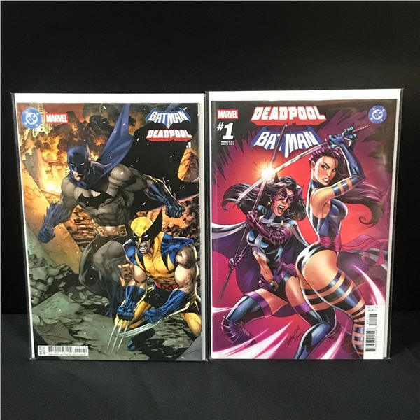 LOT OF 2 DEADPOOL & BATMAN #1 COMICS - MARVEL AND DC