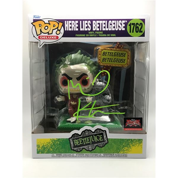 Michael Keaton SIGNED HERE LIES BEETLEJUICE FUNKO POP - KB COA